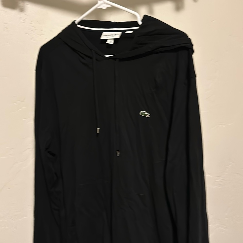 Men’s Lacostee long sleeve with hood size XL